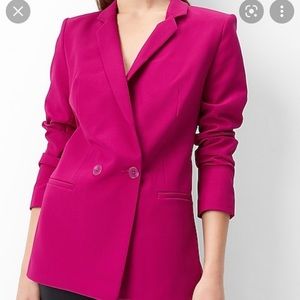 Express Supersoft Twill Double Breasted Blazer